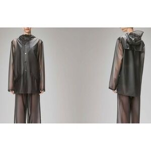 RAINS NEW Unisex Rain 12010 Jacket in Mist Size Large MSRP $110.